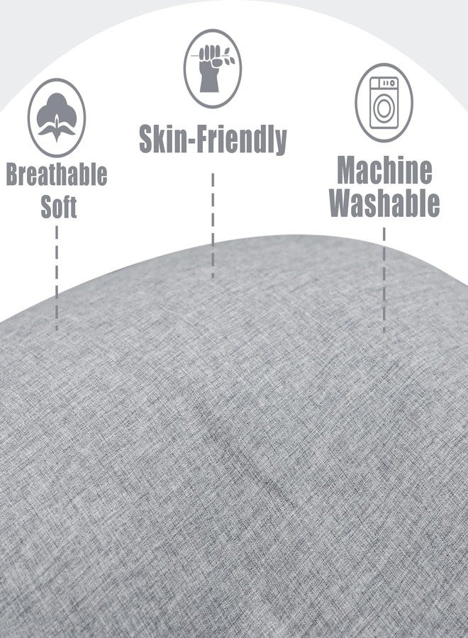 TANOFAR Pregnancy Pillow Cover J Shaped(ONLY Pillowcase), Super Soft Pillowcase Replacement Cover for Maternity Pillow, with Large Sized Zipper, Fits 55/58 Inch Pregnant Pillow, Grey - Image 3